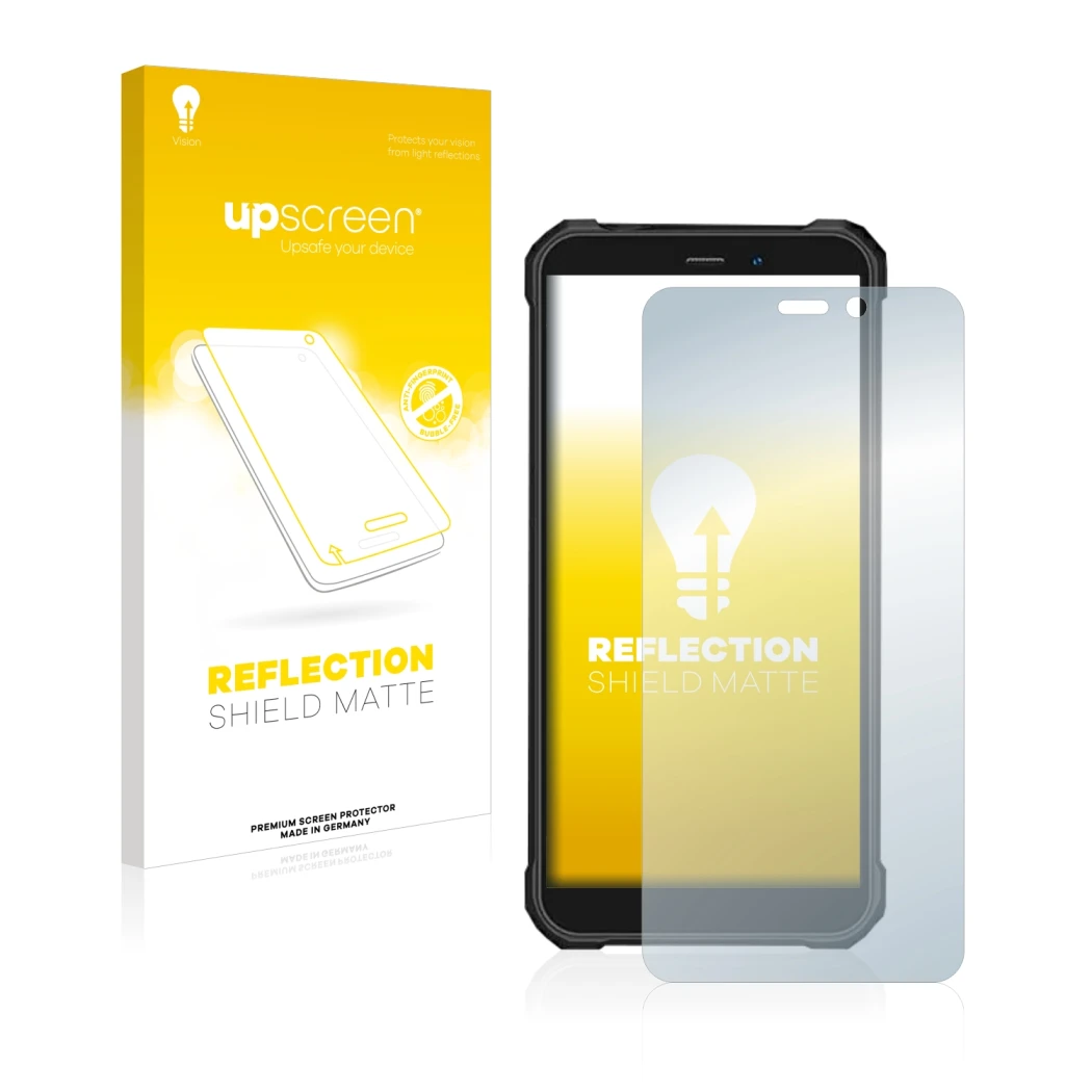 Front side of a product packaging with the brand logo upscreen. Next to it is the device Oukitel WP20 Pro shown with the corre