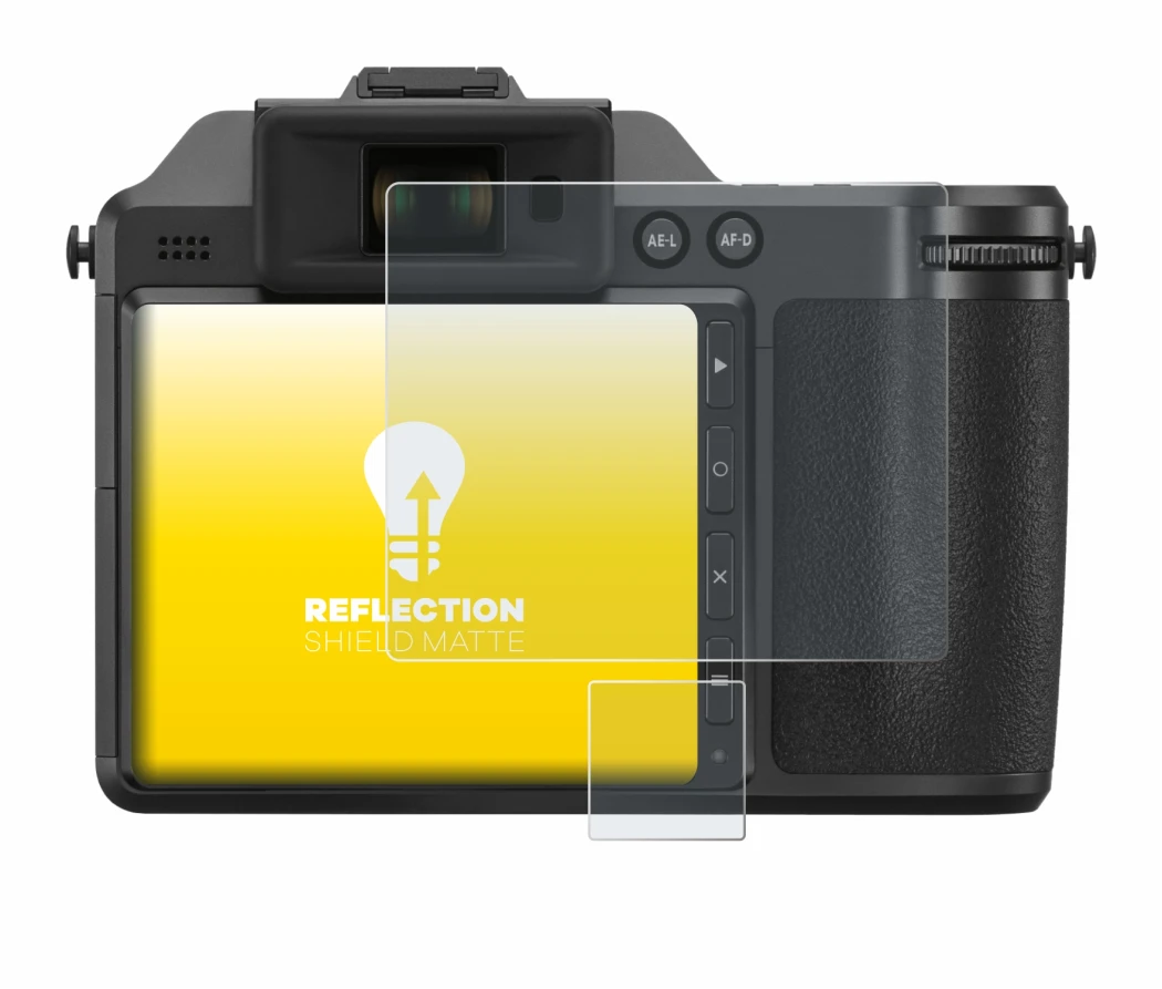 Image of the device Hasselblad X2D 100C with a wide variety of screen protectors.