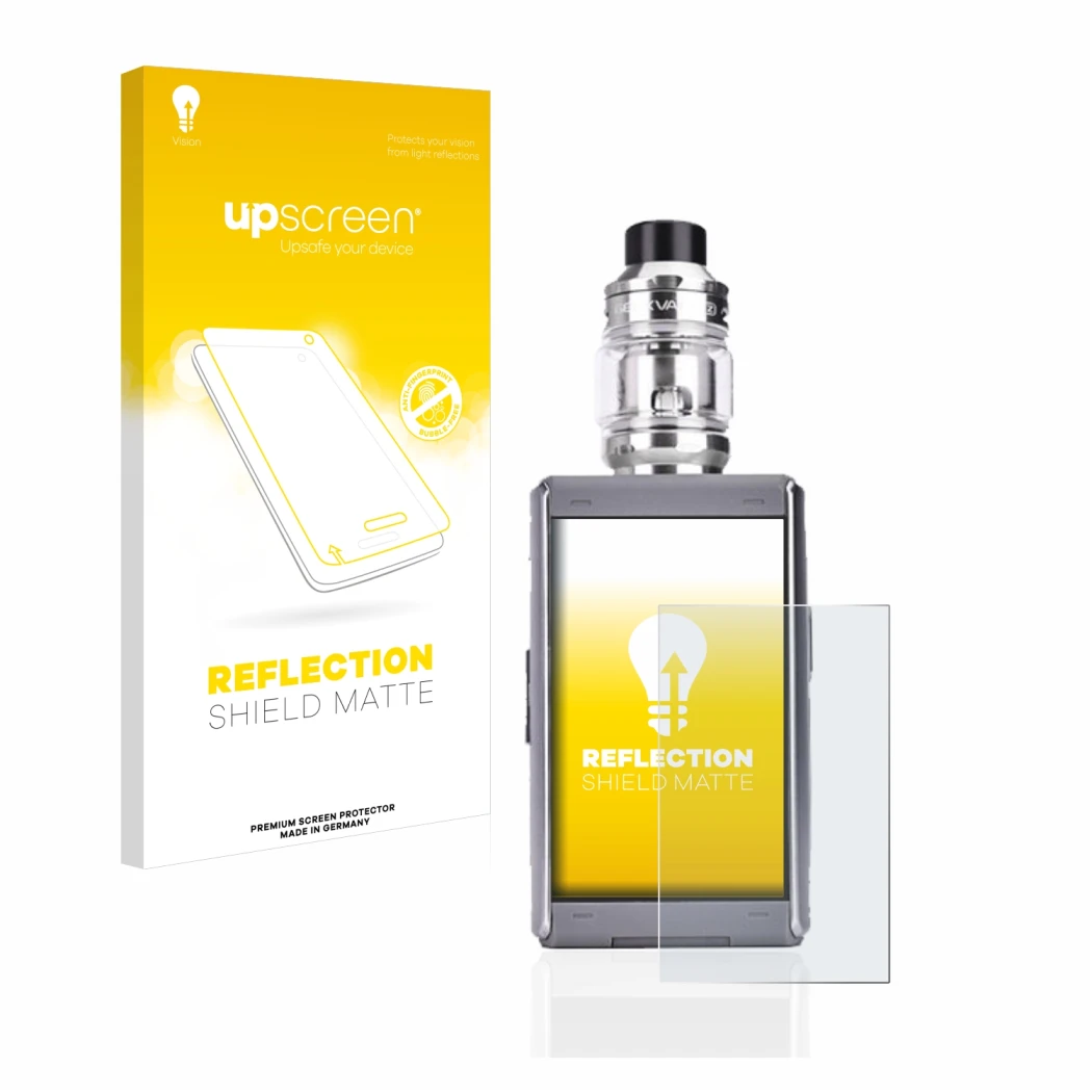 Front side of a product packaging with the brand logo upscreen. Next to it is the device GeekVape T200 shown with the correspo