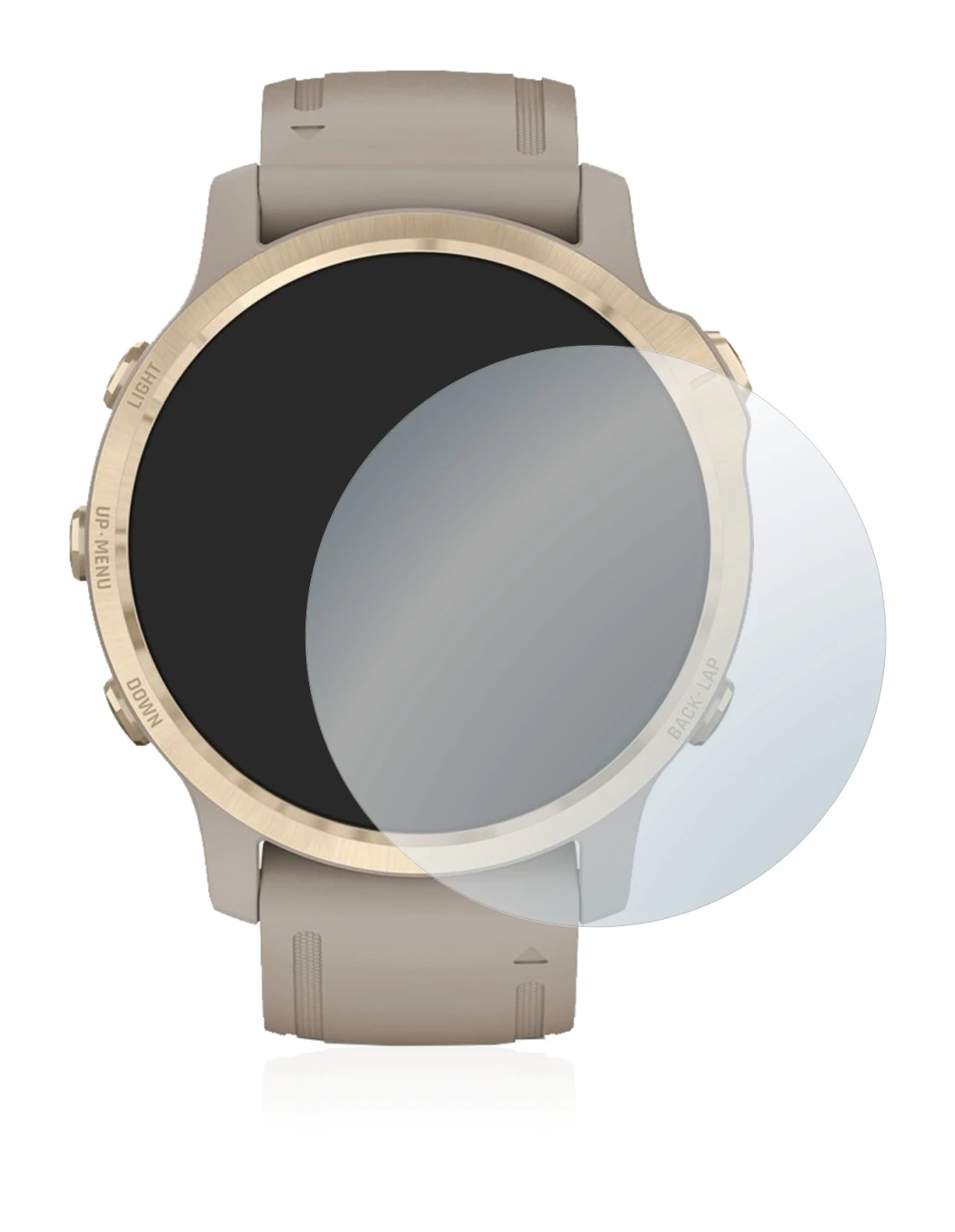 Image of the device Garmin Fenix 6S Pro Solar with a wide variety of screen protectors.
