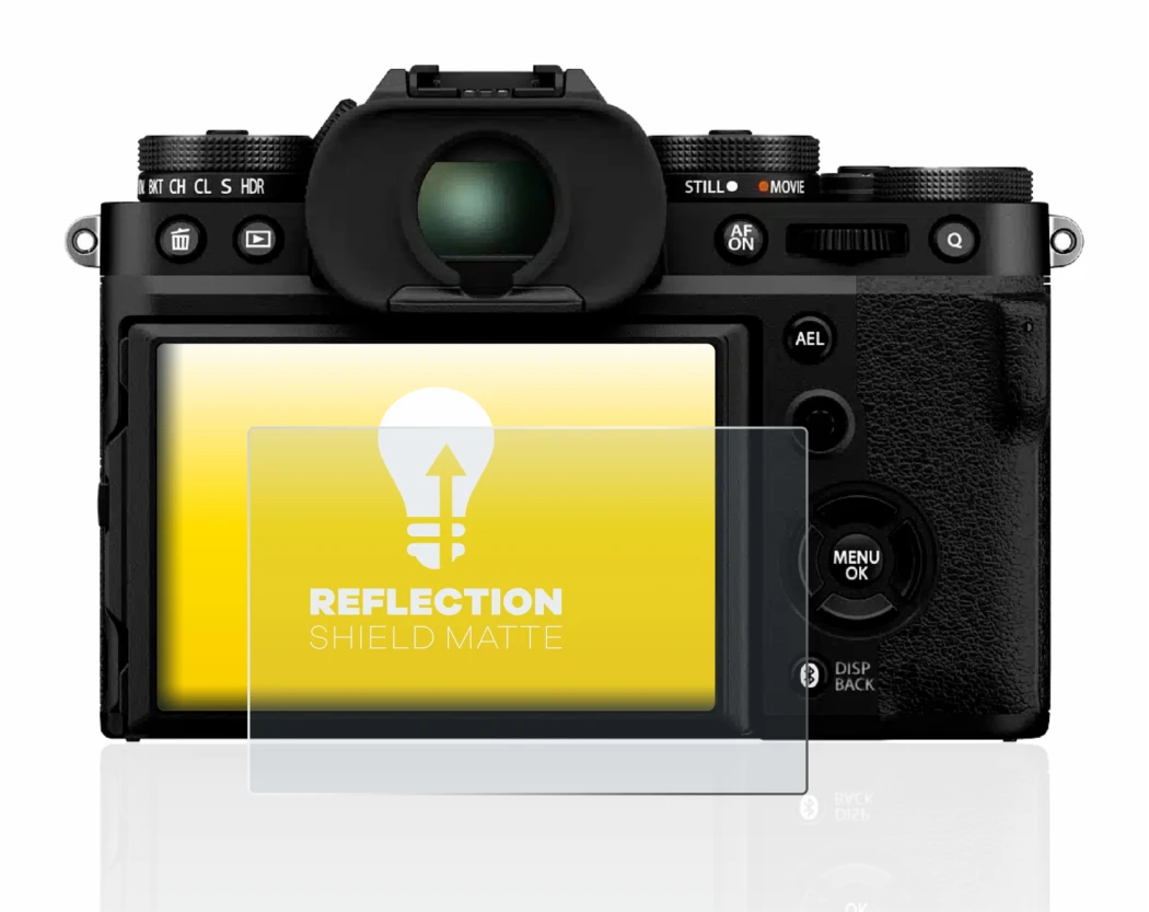 Image of the device Fujifilm X-T5 with a wide variety of screen protectors.
