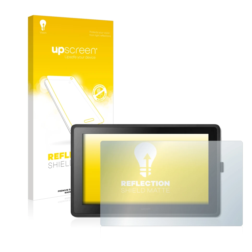 Front side of a product packaging with the brand logo upscreen. Next to it is the device Wacom Cintiq 22 shown with the corres