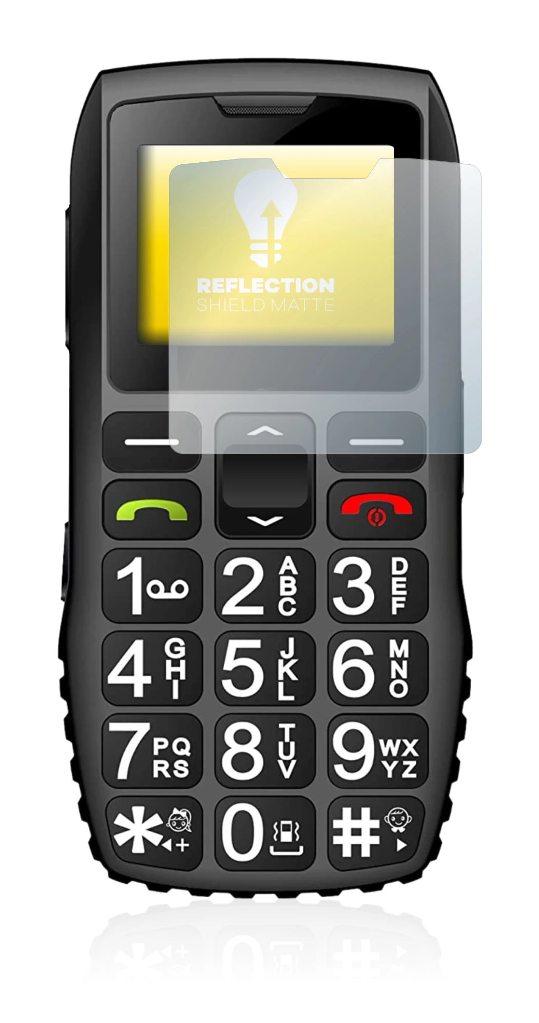 Image of the device artfone C1 Plus with a wide variety of screen protectors.