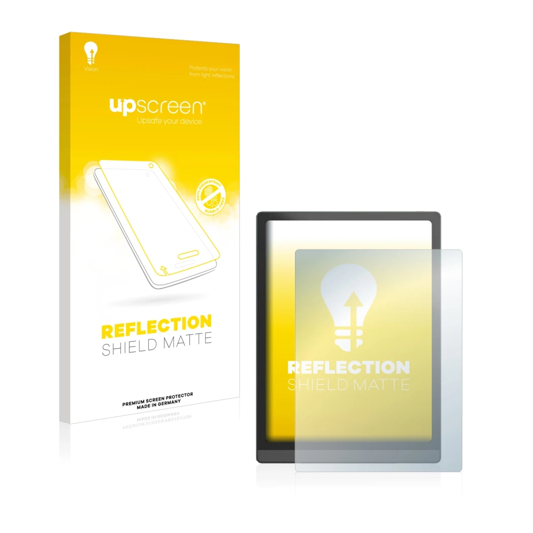 Front side of a product packaging with the brand logo upscreen. Next to it is the device Boox Tab X shown with the correspondi