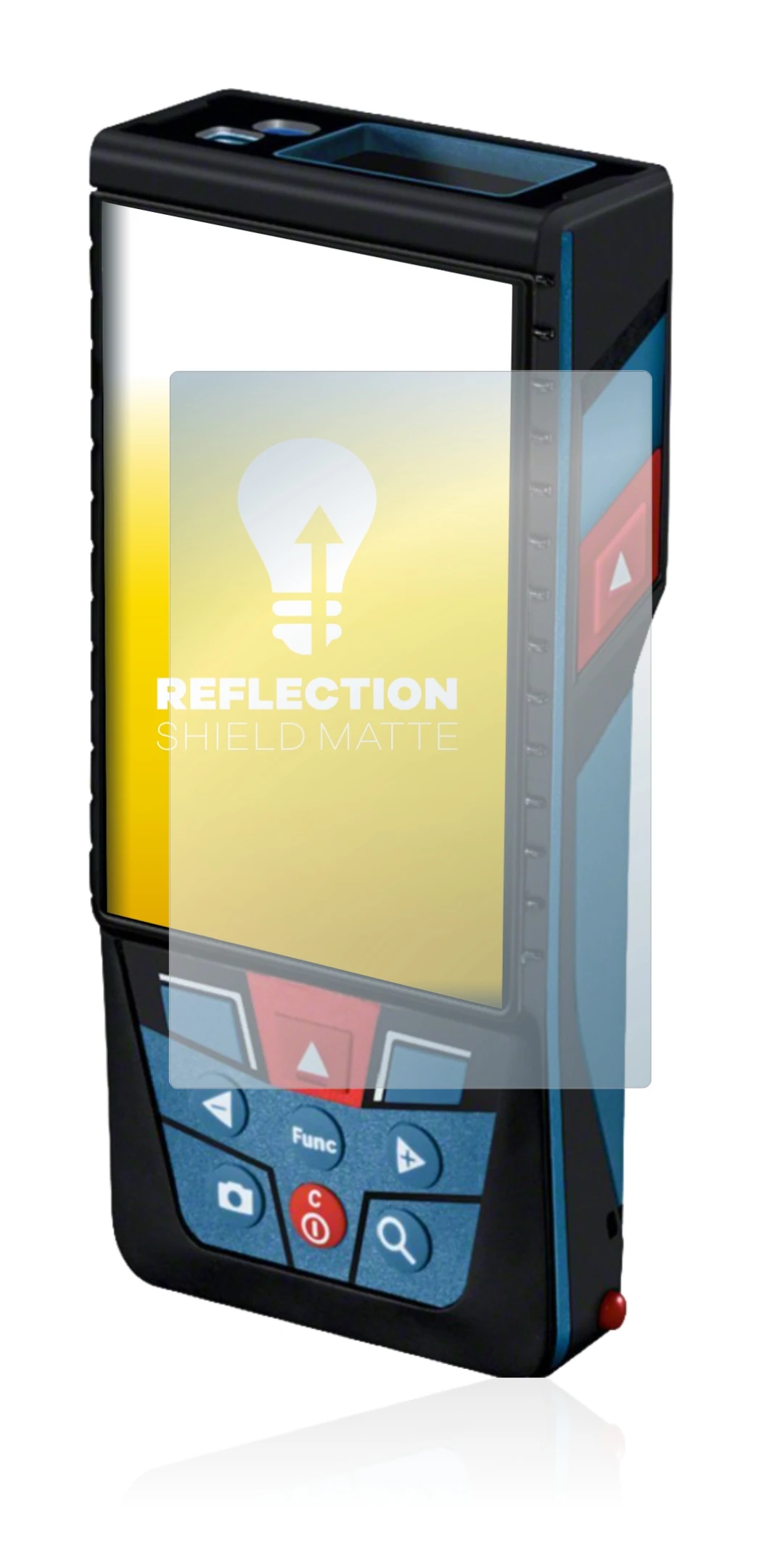 Image of the device Bosch GLM 150-27c with a wide variety of screen protectors.