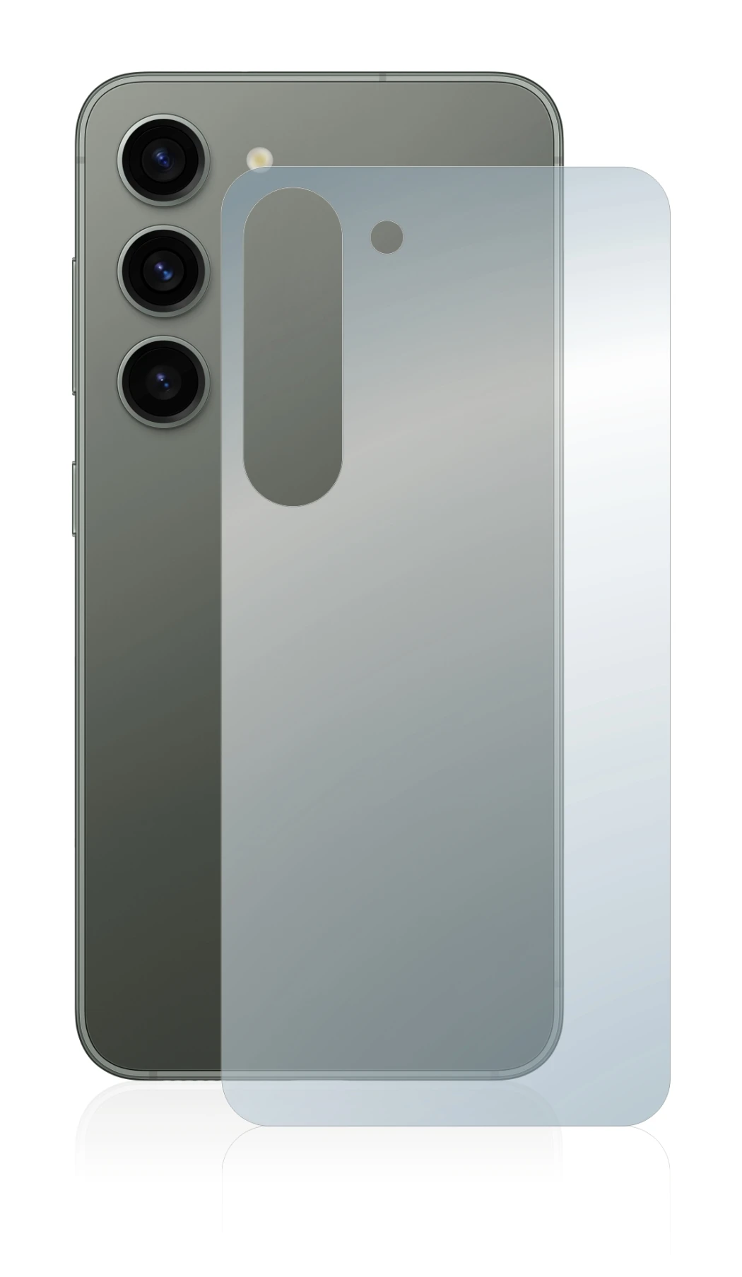 Image of the device Samsung Galaxy S23 Plus (Back) with a wide variety of screen protectors.
