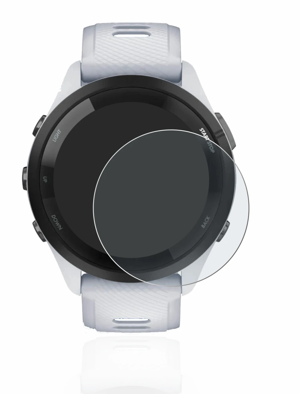 Image of the device Garmin Forerunner 265 (46 mm) with a wide variety of screen protectors.