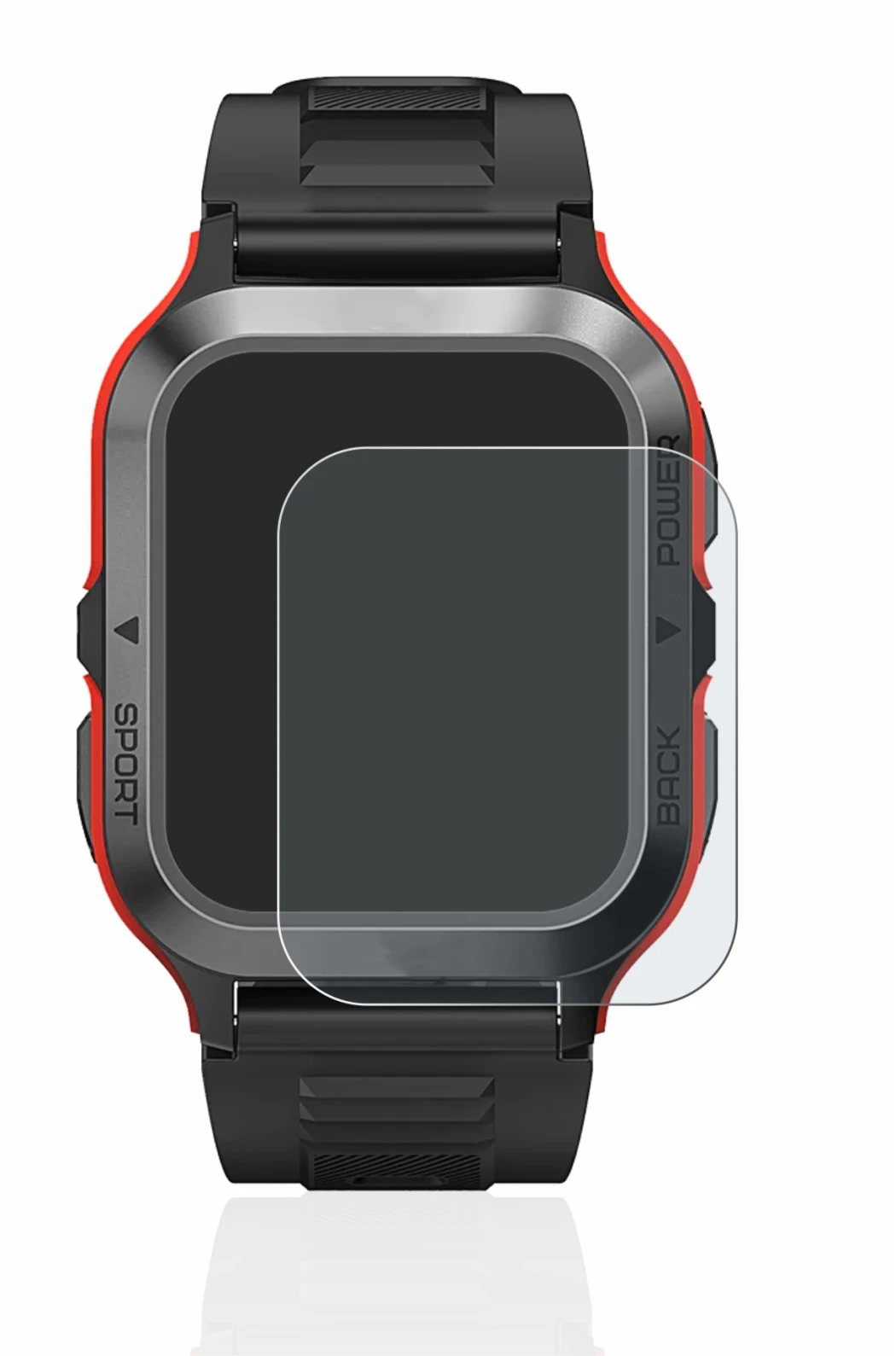 Image of the device Kospet Tank M2 with a wide variety of screen protectors.