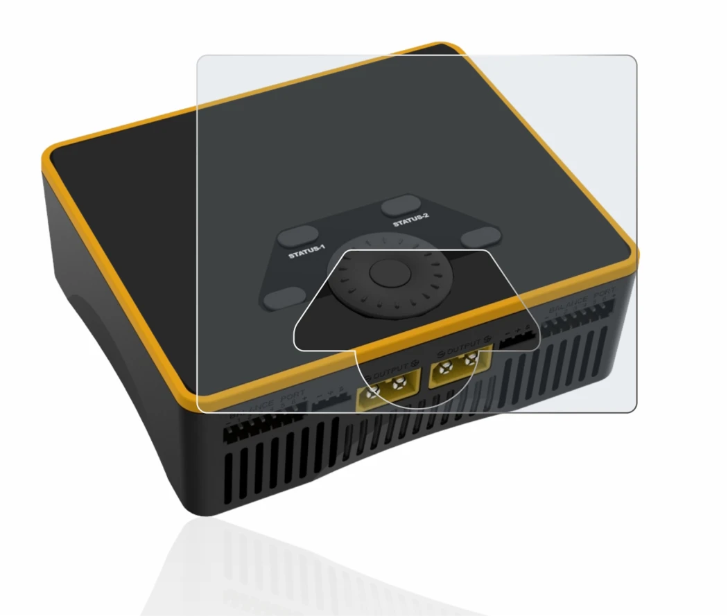 Image of the device Junsi iCharger DX6 with a wide variety of screen protectors.