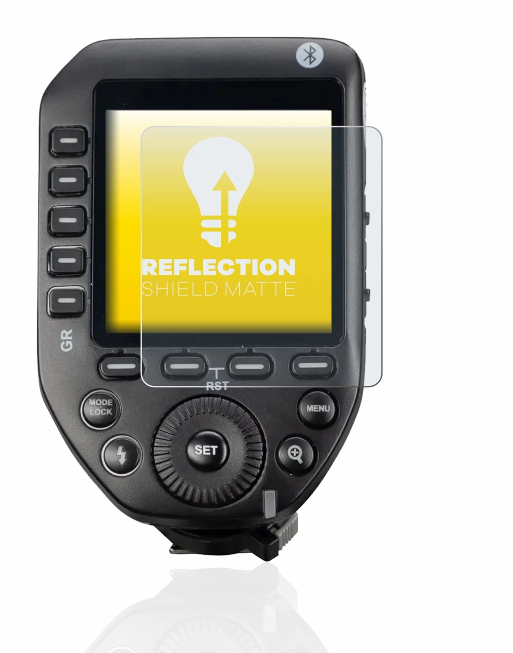 Image of the device Godox XPro II with a wide variety of screen protectors.
