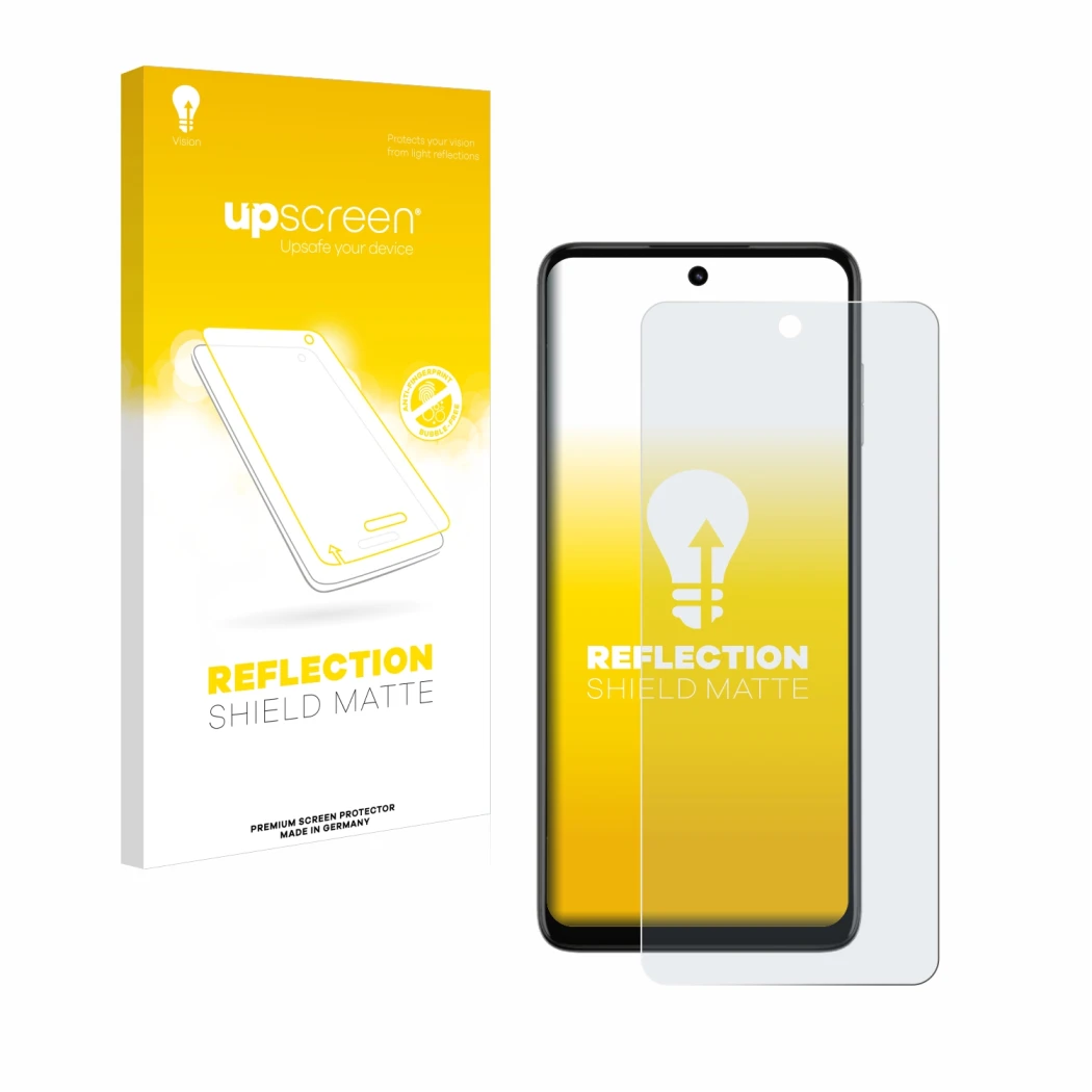 Front side of a product packaging with the brand logo upscreen. Next to it is the device Motorola Moto G73 5G shown with the c