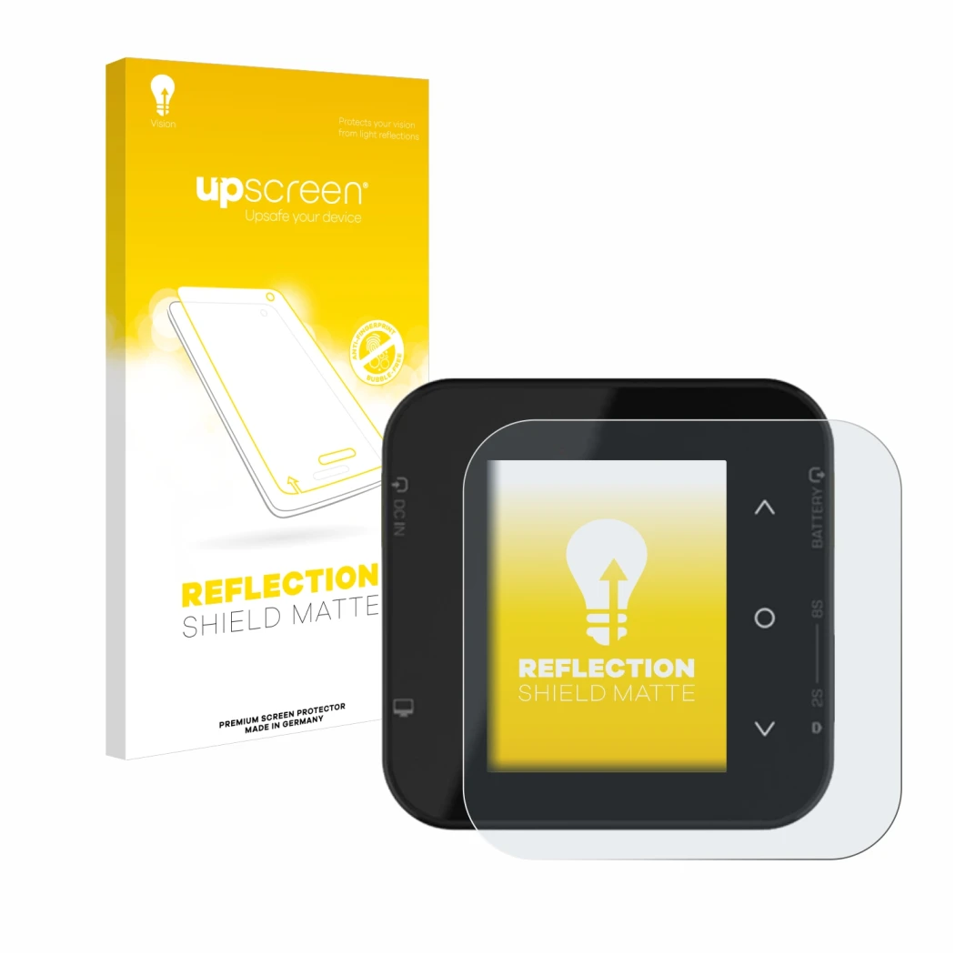 Front side of a product packaging with the brand logo upscreen. Next to it is the device ISDT Air8 shown with the correspondin