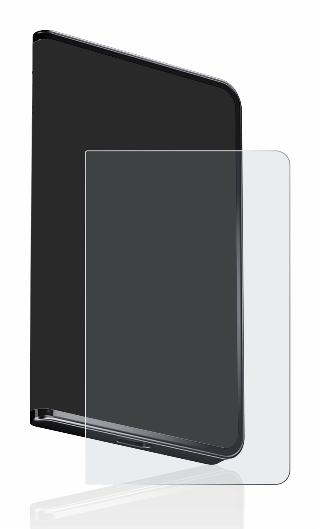 Image of the device Ledger Stax crypto wallet with a wide variety of screen protectors.