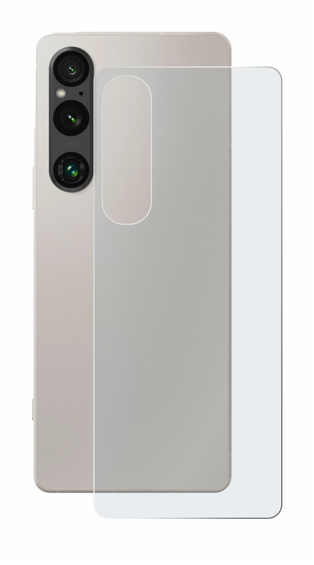 Image of the device Sony Xperia 1 V (Back) with a wide variety of screen protectors.