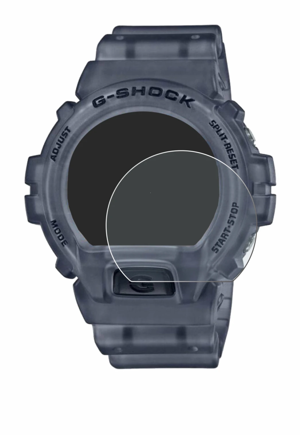 Image of the device Casio G-Shock DW-6900 with a wide variety of screen protectors.