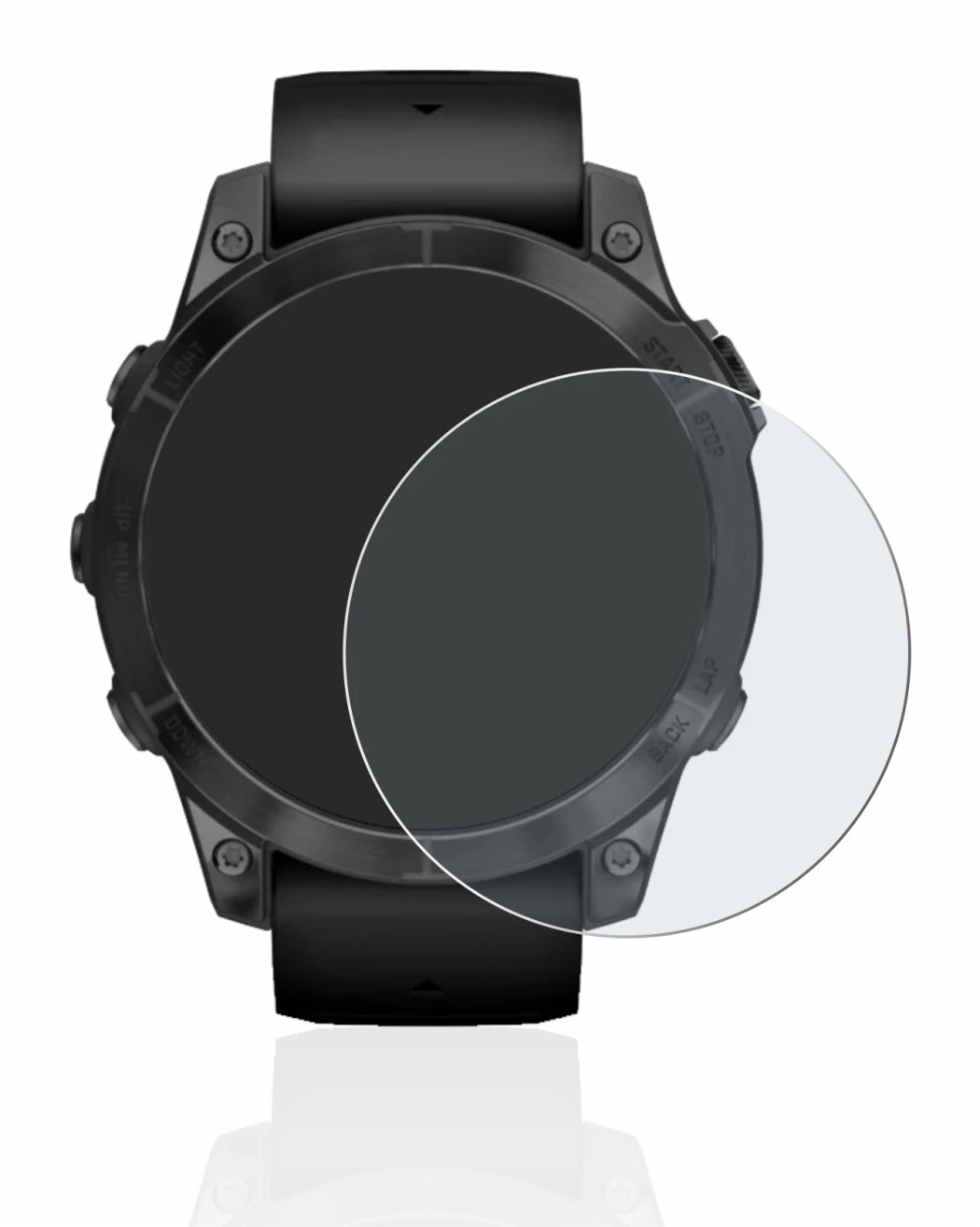 Image of the device Garmin Epix Pro (Gen 2) (47 mm) with a wide variety of screen protectors.