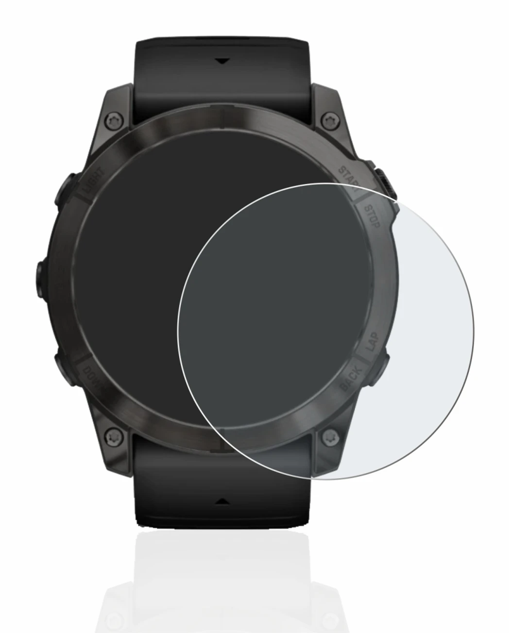 Image of the device Garmin Epix Pro (Gen 2) (51 mm) with a wide variety of screen protectors.