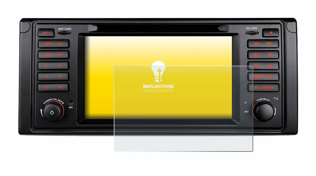 Image of the device Xtrons IQ7039B with a wide variety of screen protectors.