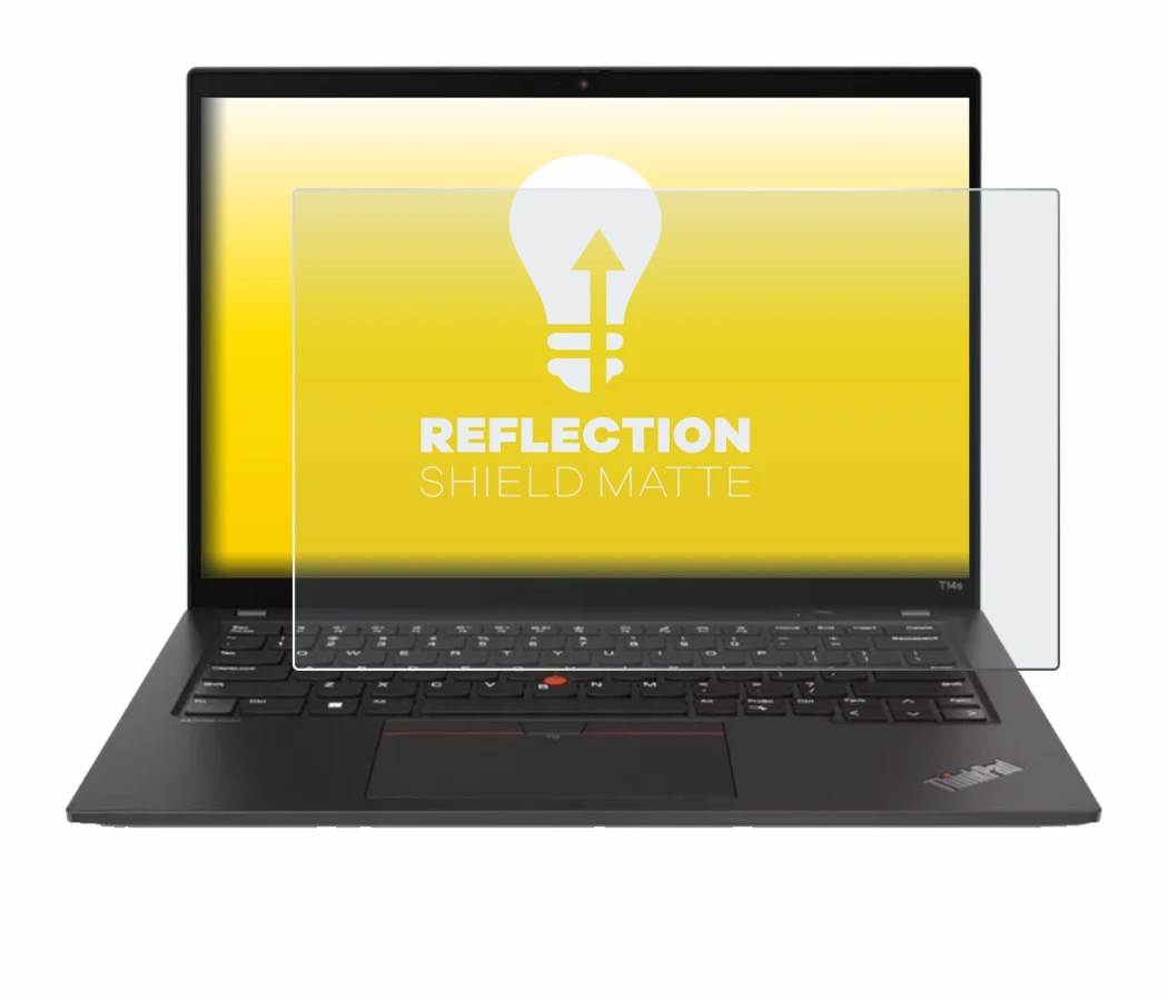 Image of the device Lenovo ThinkPad T14s Gen 4 with a wide variety of screen protectors.