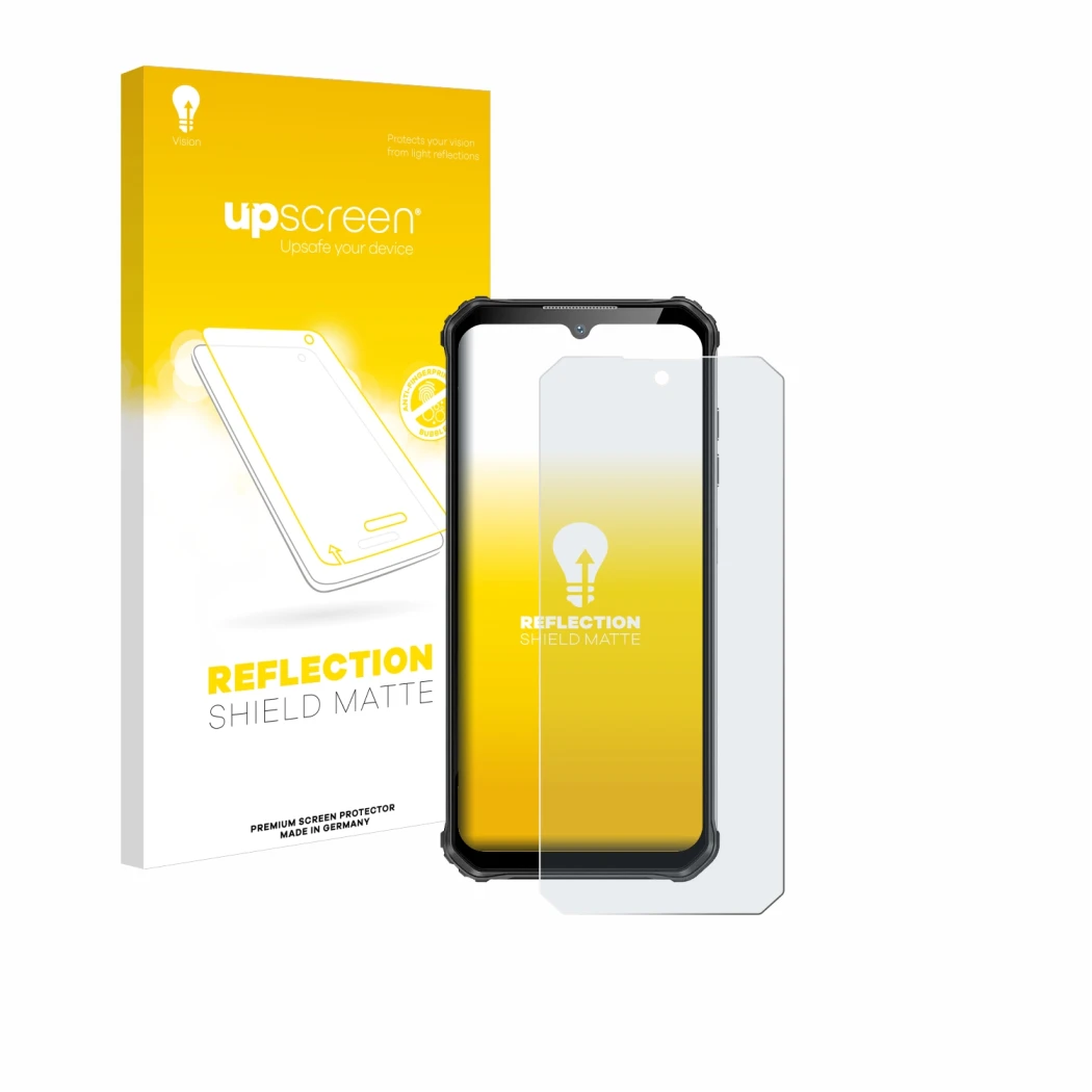 Front side of a product packaging with the brand logo upscreen. Next to it is the device Oukitel WP22 shown with the correspon