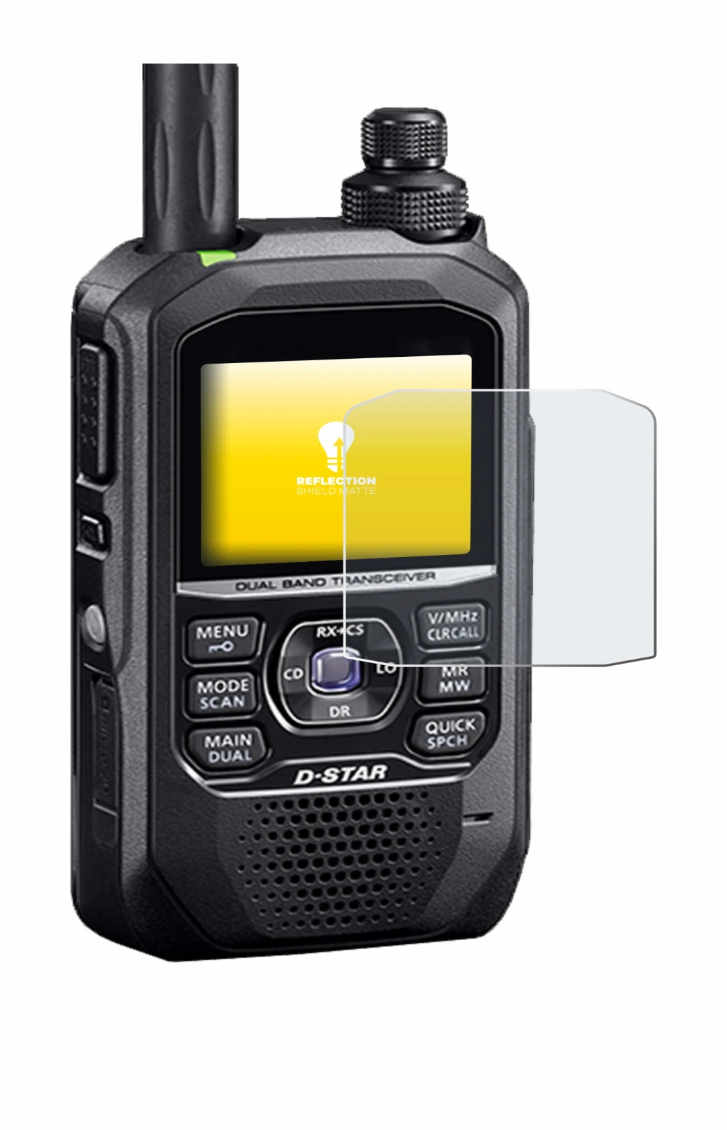 Image of the device Icom ID-50E with a wide variety of screen protectors.