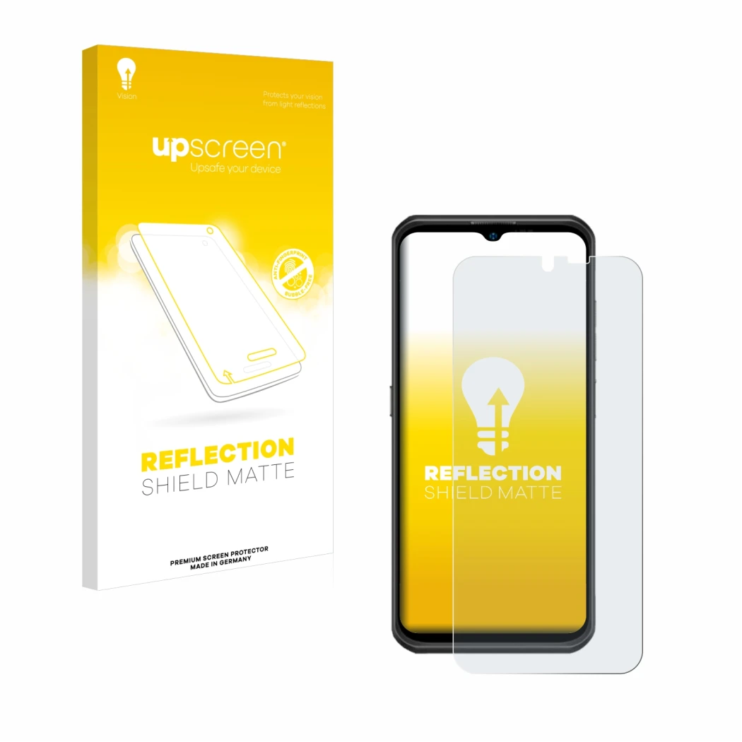 Front side of a product packaging with the brand logo upscreen. Next to it is the device Ulefone Armor 17 Pro shown with the c