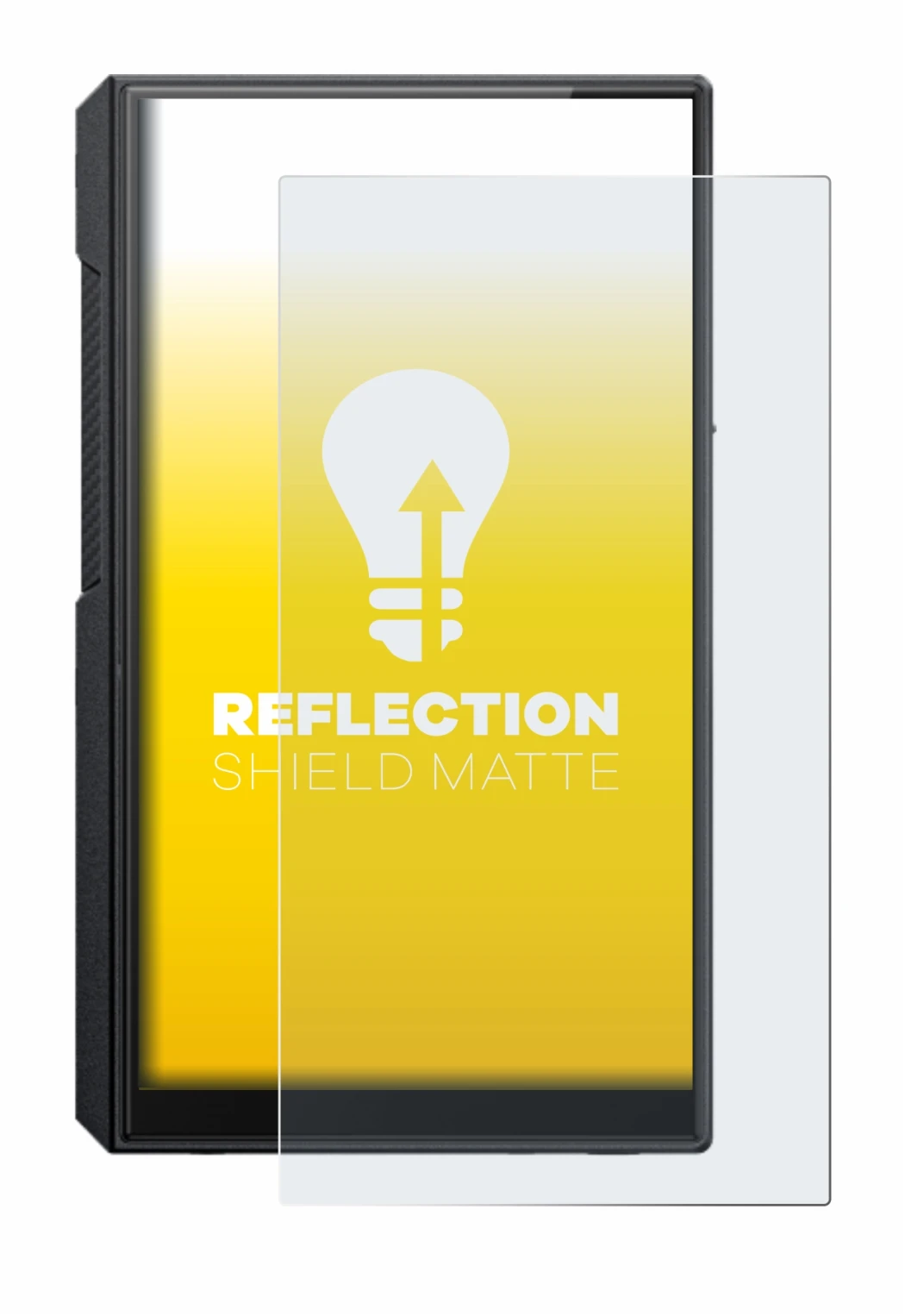 Image of the device FiiO M11s with a wide variety of screen protectors.