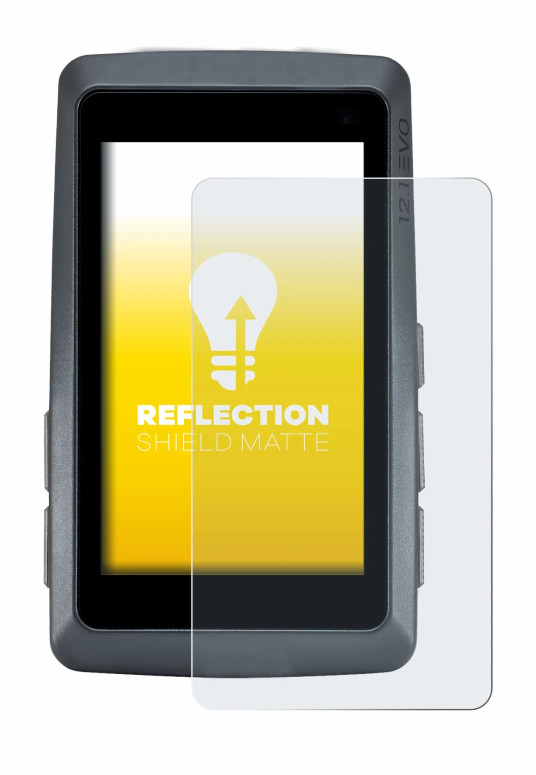 Image of the device Sigma ROX 12.1 EVO with a wide variety of screen protectors.