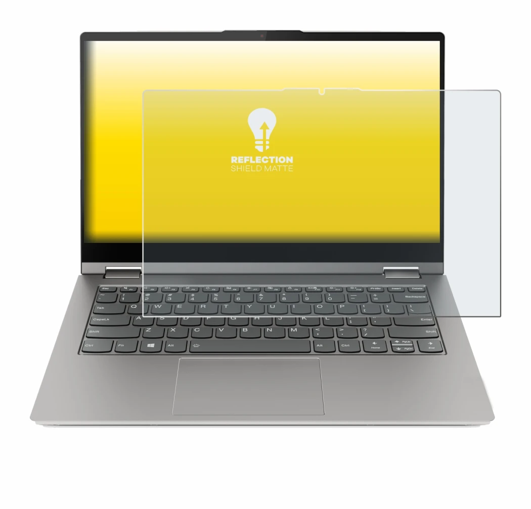 Image of the device Lenovo ThinkBook 14s Yoga G3 with a wide variety of screen protectors.