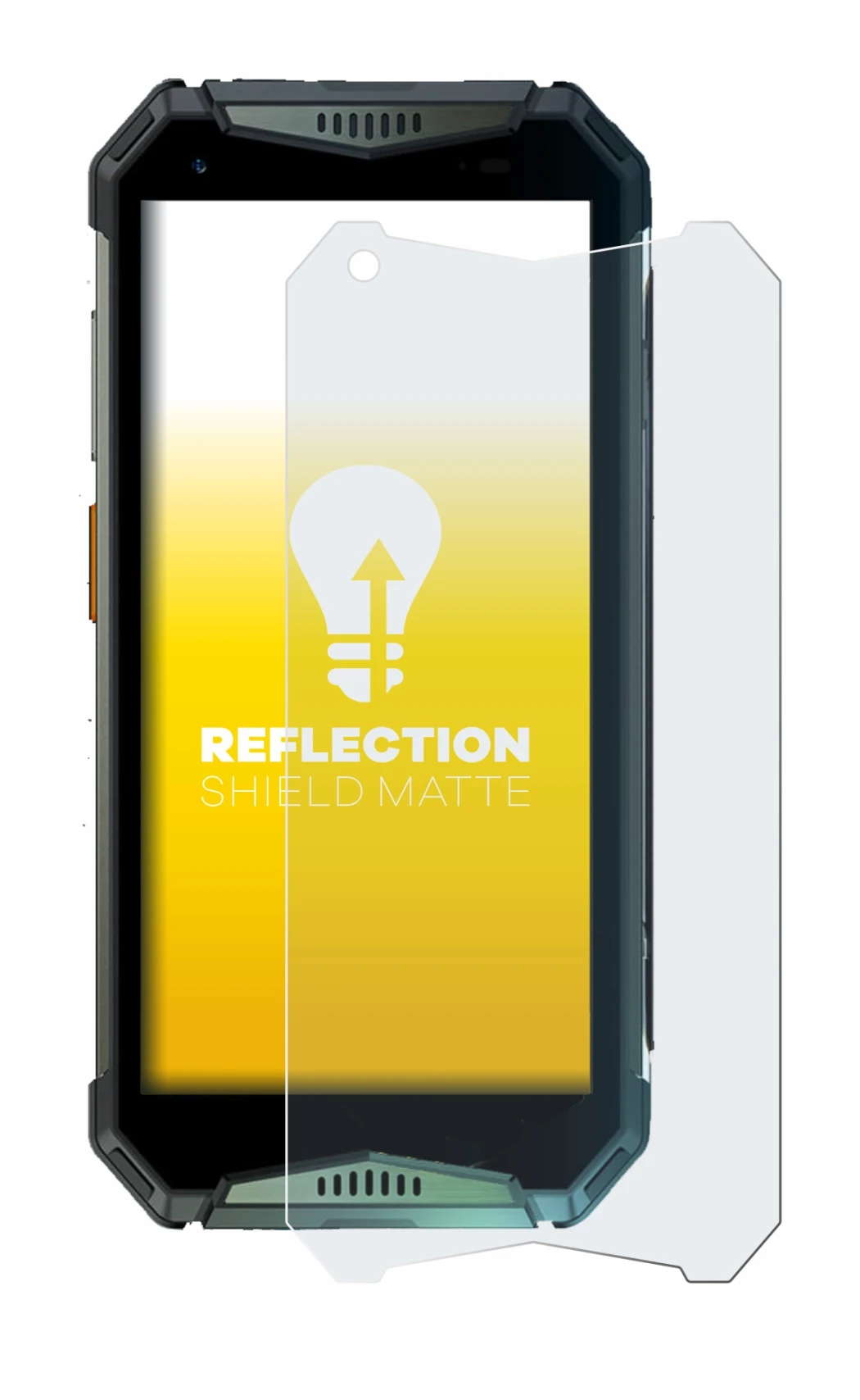 Image of the device Ulefone Armor 20WT with a wide variety of screen protectors.