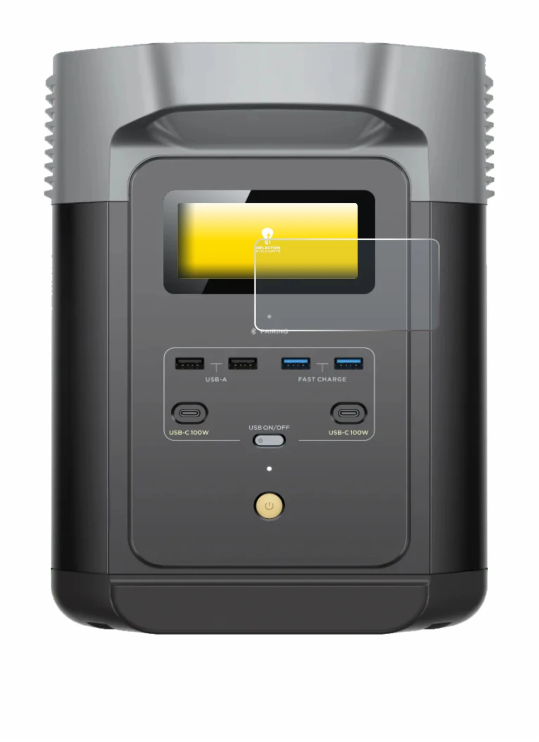 Image of the device EcoFlow DELTA 2 with a wide variety of screen protectors.