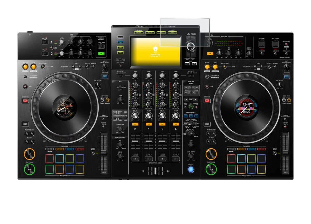 Image of the device Pioneer XDJ -XZ with a wide variety of screen protectors.