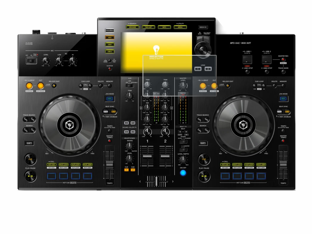 Image of the device Pioneer XDJ -RR with a wide variety of screen protectors.