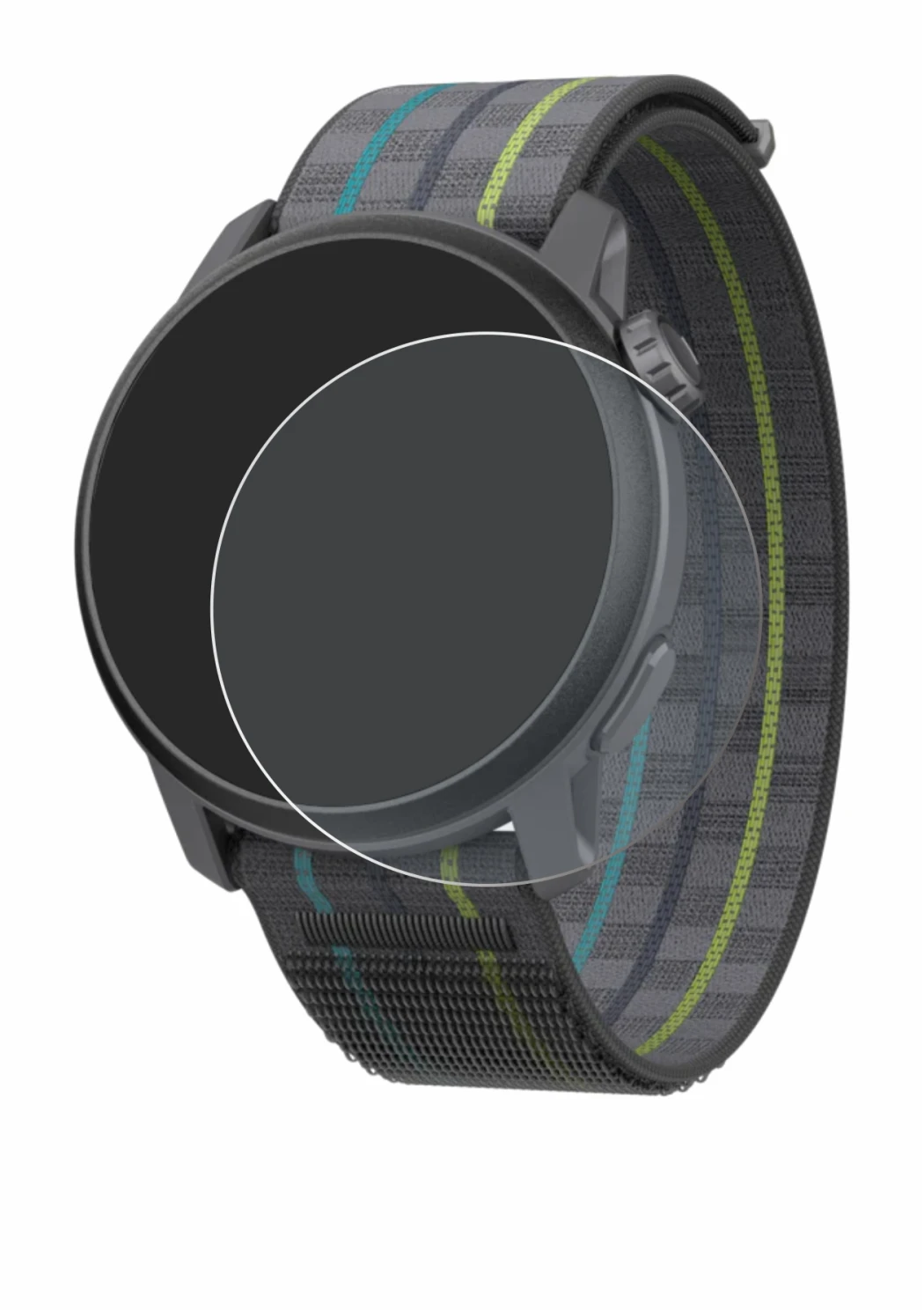 Image of the device Coros Pace 3 with a wide variety of screen protectors.