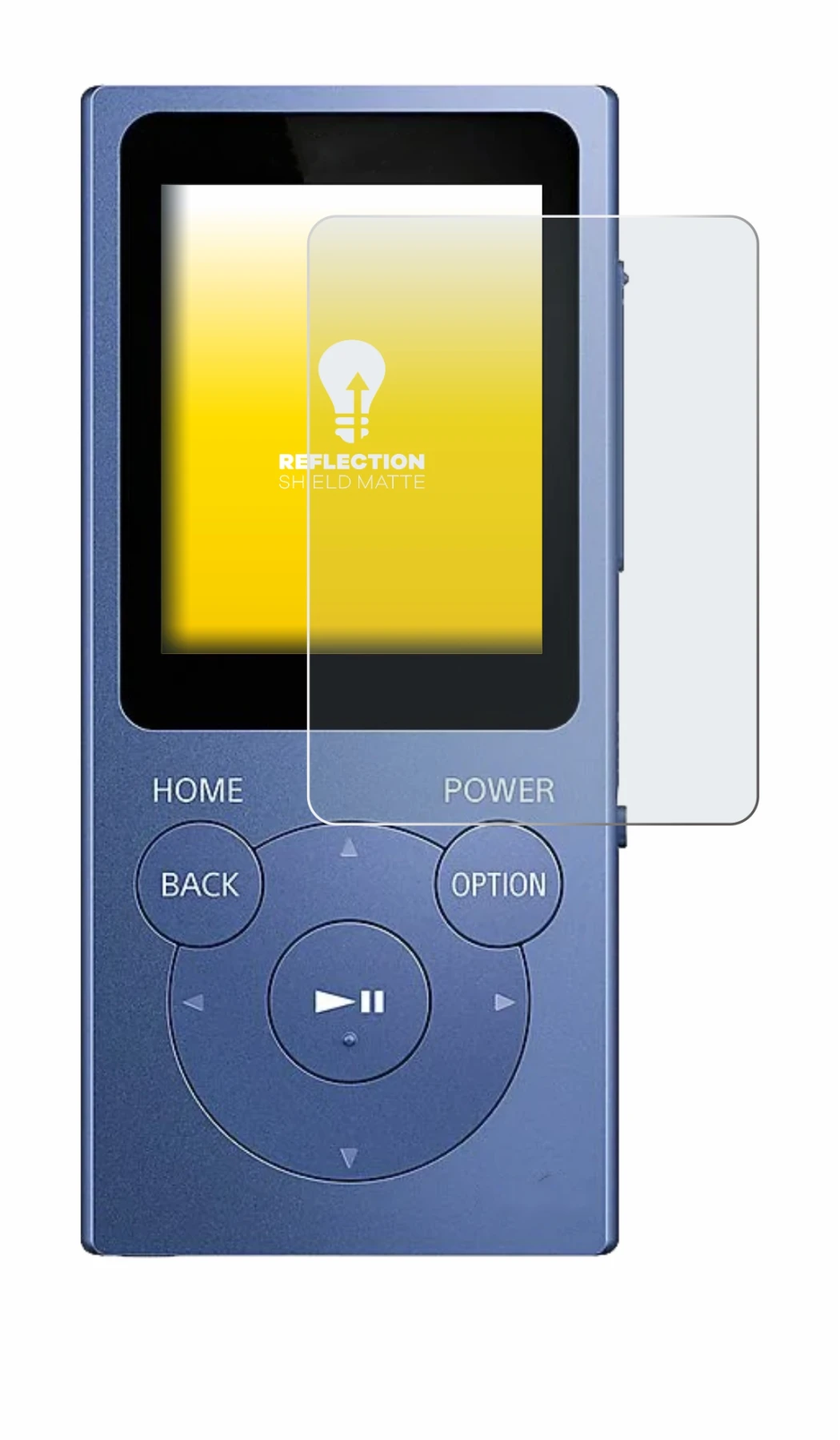 Image of the device Sony Walkman NW-E394 with a wide variety of screen protectors.