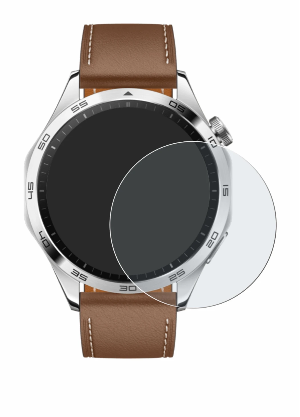 Image of the device Huawei Watch GT 4 (46mm) with a wide variety of screen protectors.