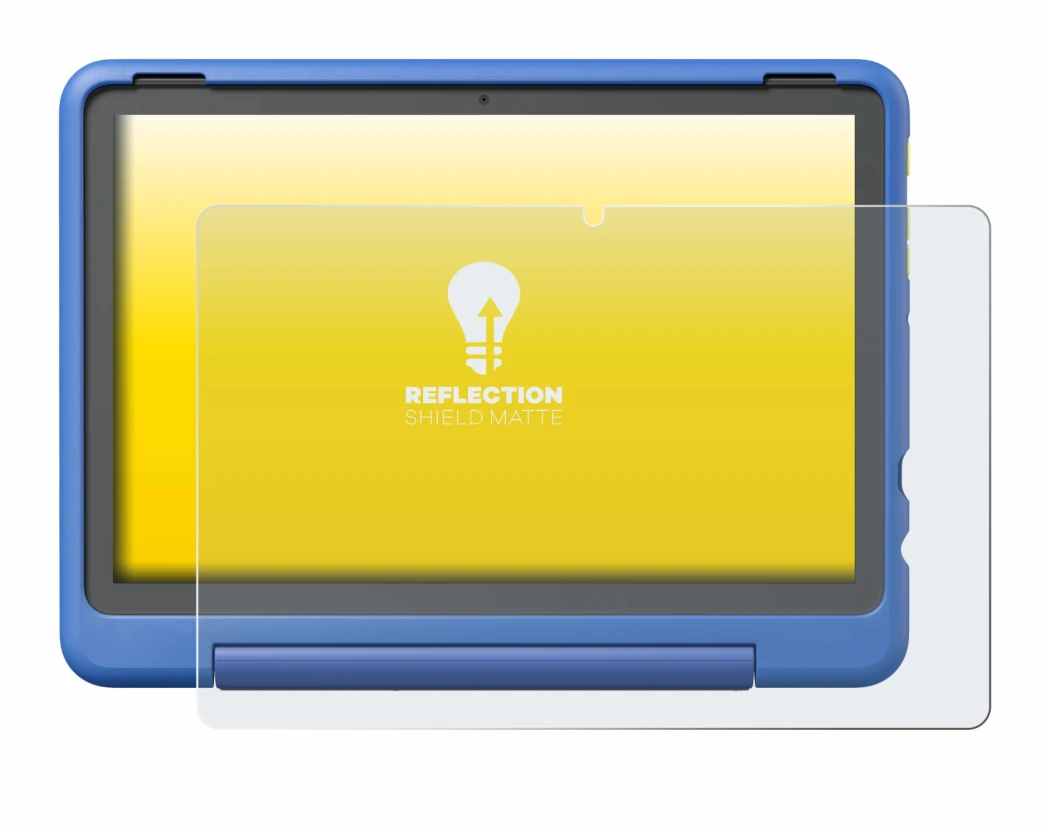 Image of the device Amazon Fire HD 10 Kids Pro 2023 with a wide variety of screen protectors.
