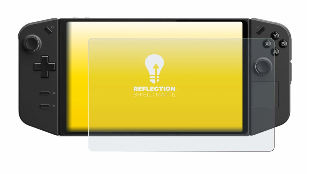 Image of the device Lenovo Legion Go with a wide variety of screen protectors.