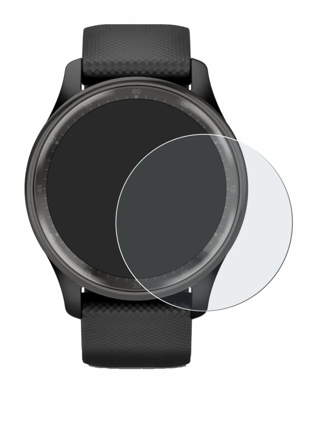 Image of the device Garmin Vivomove Trend with a wide variety of screen protectors.