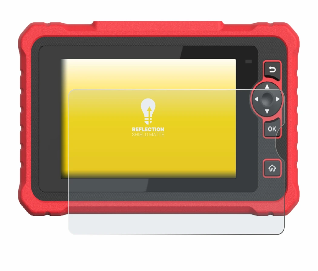 Image of the device Launch CRP 359 with a wide variety of screen protectors.