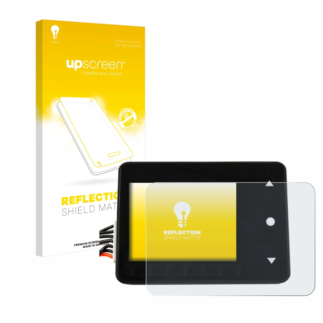 Front side of a product packaging with the brand logo upscreen. Next to it is the device Spektrum Smart Technology XBC100 show