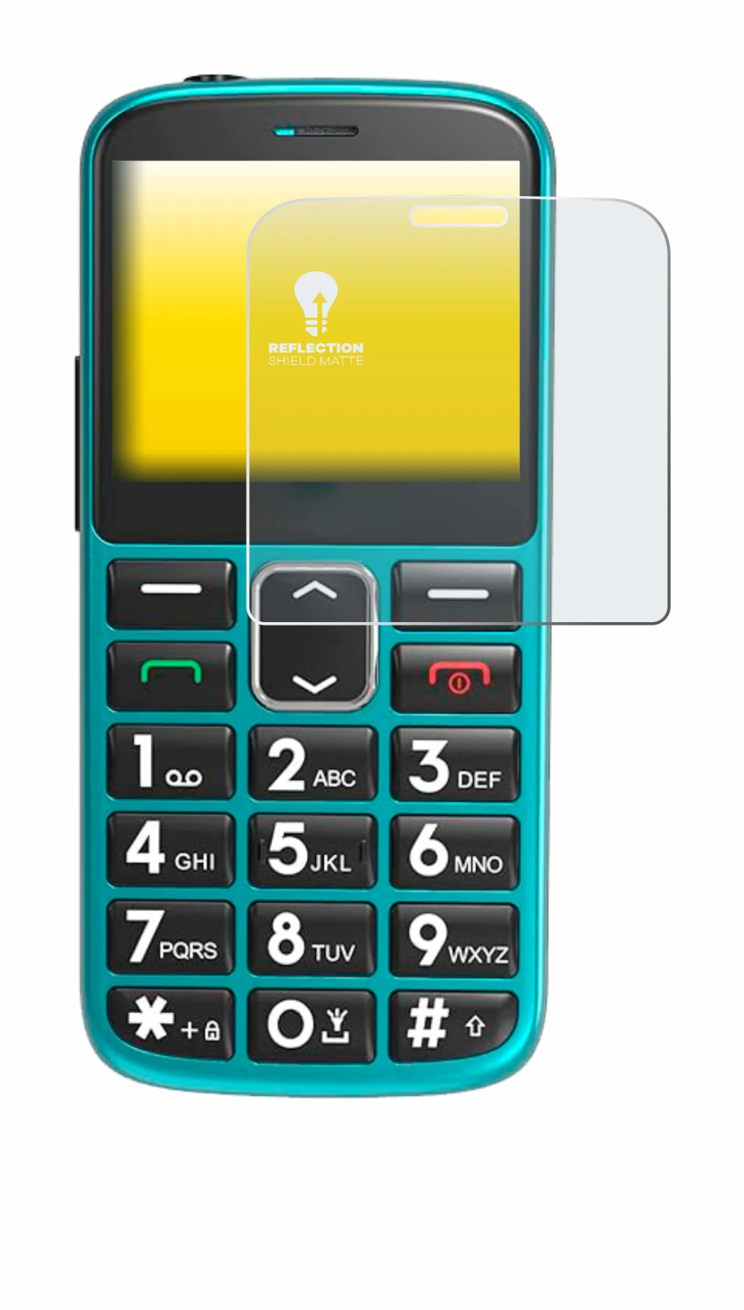 Image of the device Uleway Seniorenhandy with a wide variety of screen protectors.