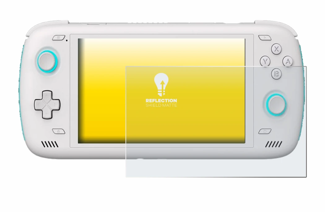 Image of the device AYN Odin 2 with a wide variety of screen protectors.