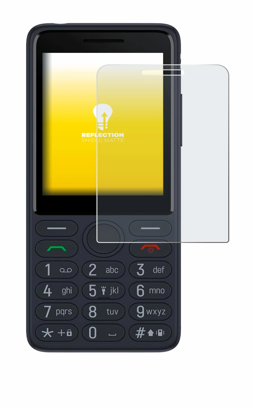 Image of the device TCL Onetouch 4022s with a wide variety of screen protectors.