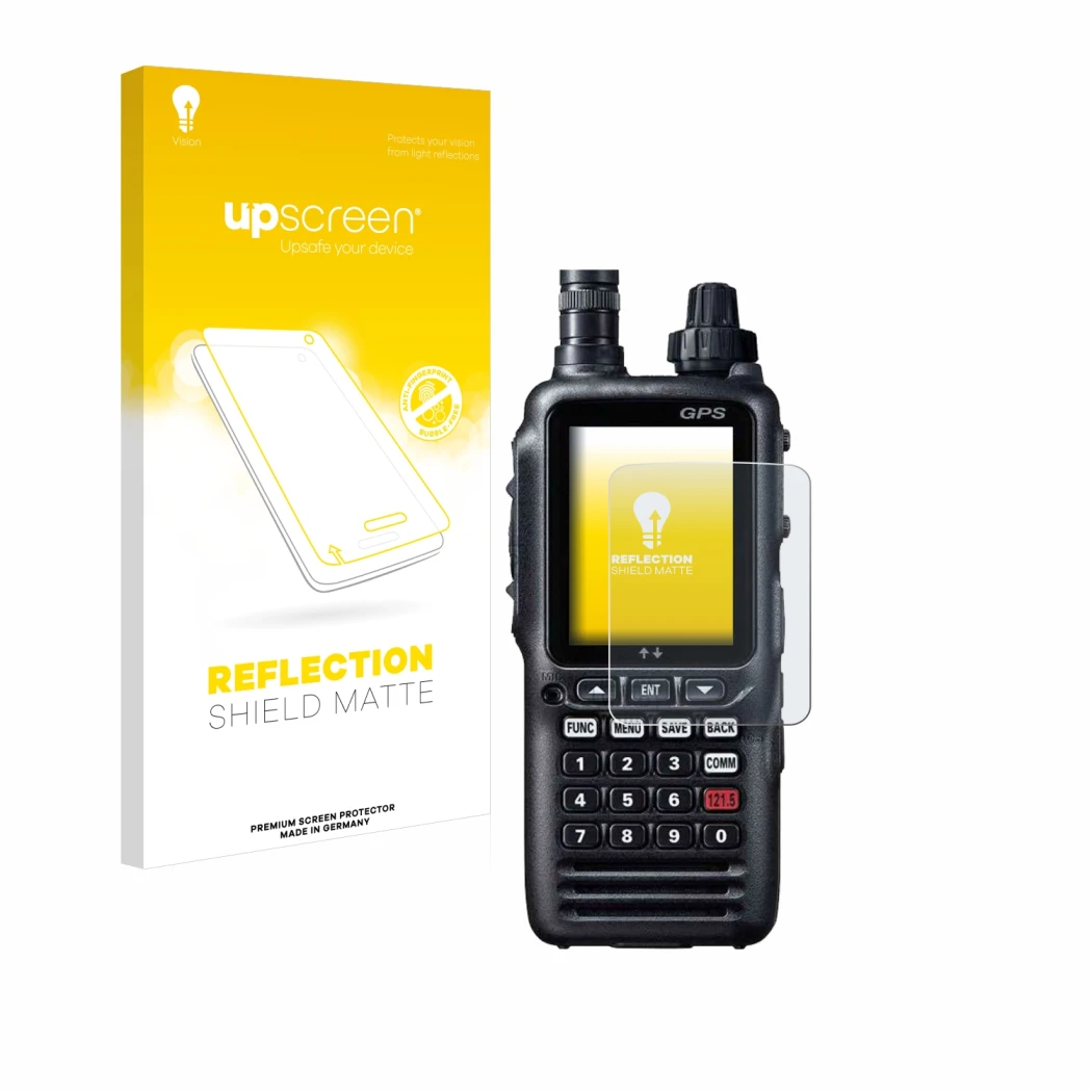 Front side of a product packaging with the brand logo upscreen. Next to it is the device Yaesu FTA-850L shown with the corresp
