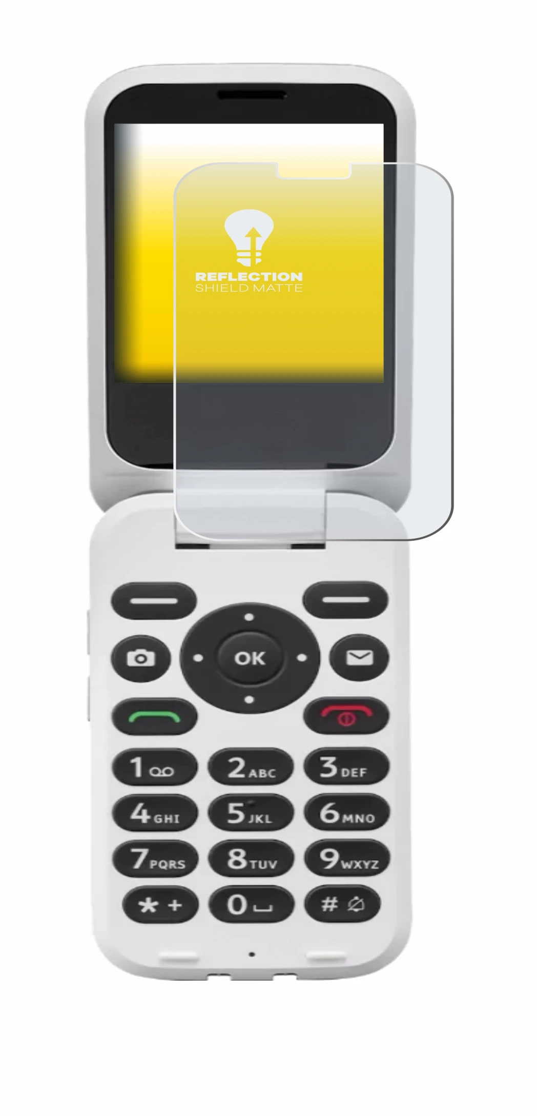 Image of the device Doro 6820 with a wide variety of screen protectors.