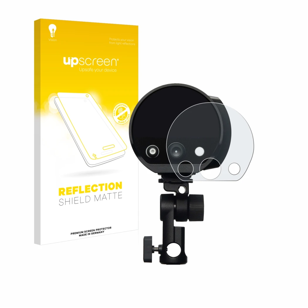 Front side of a product packaging with the brand logo upscreen. Next to it is the device Profoto B10X shown with the correspon