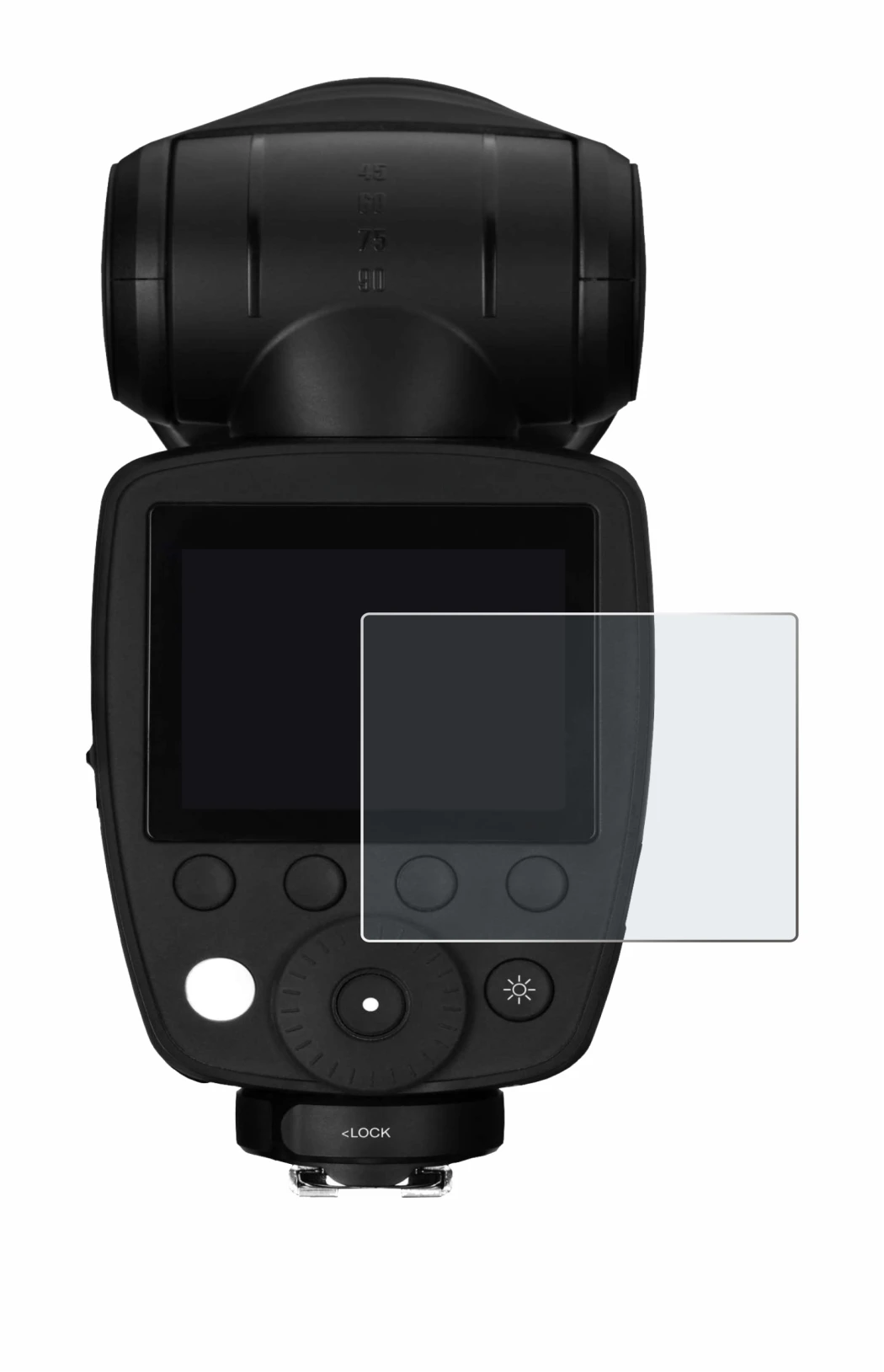 Image of the device Profoto A10 with a wide variety of screen protectors.
