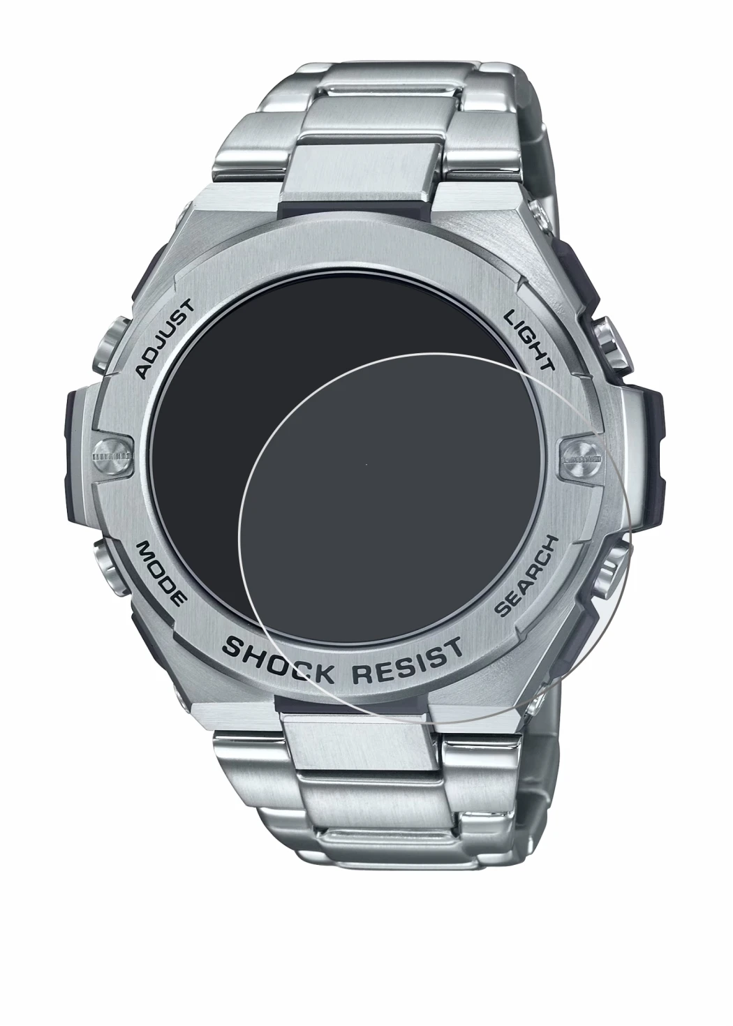 Image of the device Casio G-Shock GST-B500D-1A with a wide variety of screen protectors.
