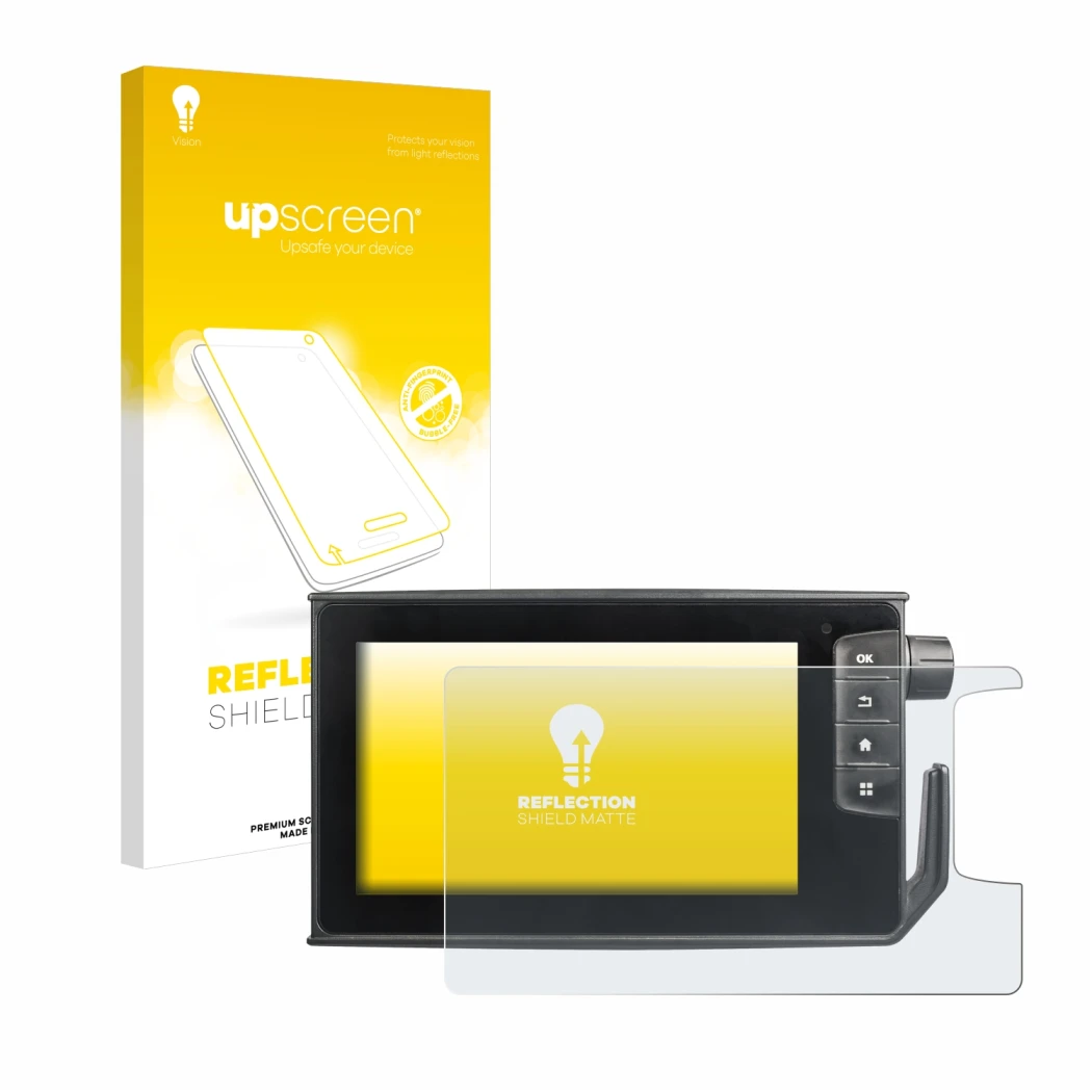 Front side of a product packaging with the brand logo upscreen. Next to it is the device Valtra SmartTouch Terminal shown with